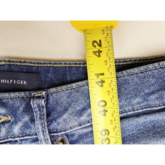 Tommy Hilfiger Size 4 Womens 32 Inch Inseam Lafayette High Rise Flare Blue Jeans - Picture 11 of 13